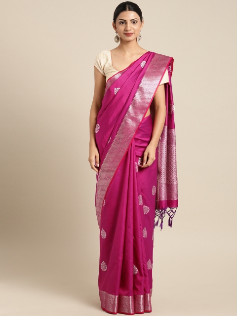 

Varkala Silk Sarees Purple Pure Silk Woven Design Banarasi Saree
