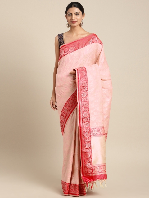 

Varkala Silk Sarees Pink & Red Katan Silk Woven Design Banarasi Saree