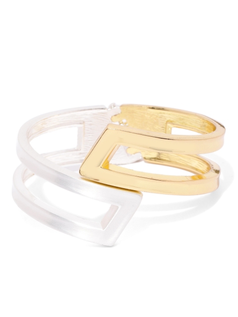 

Blisscovered Gold-Toned & Silver-Toned Cuff Bracelet