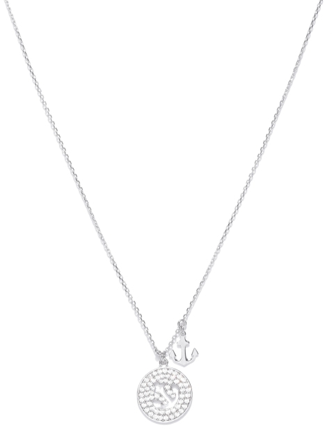 

Carlton London Rhodium-Plated CZ-Studded Necklace, Silver