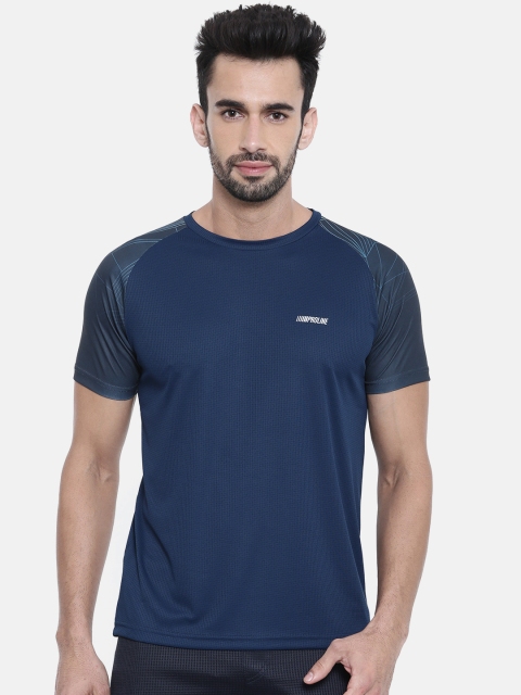 

Proline Active Men Navy Blue Pro-Dry Self Design Round Neck Running T-shirt