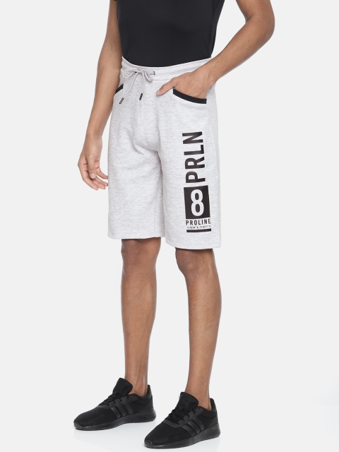 

Proline Active Men Grey Melange Printed Regular Fit Regular Shorts