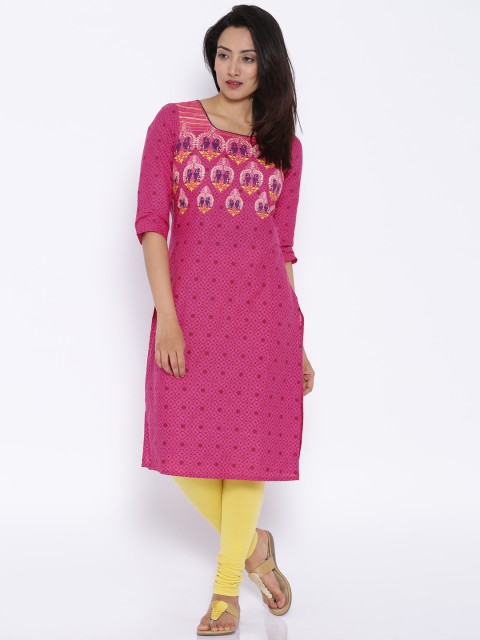 

Aurelia Magenta Printed Kurta