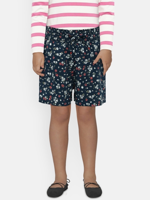 

Pepe Jeans Girls Navy Blue Printed Regular Fit Shorts