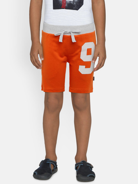 

Pepe Jeans Boys Orange Solid Regular Shorts