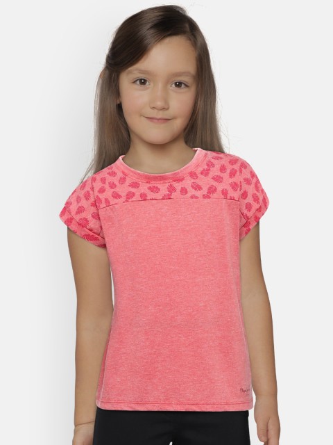 

Pepe Jeans Girls Red Printed Round Neck T-shirt