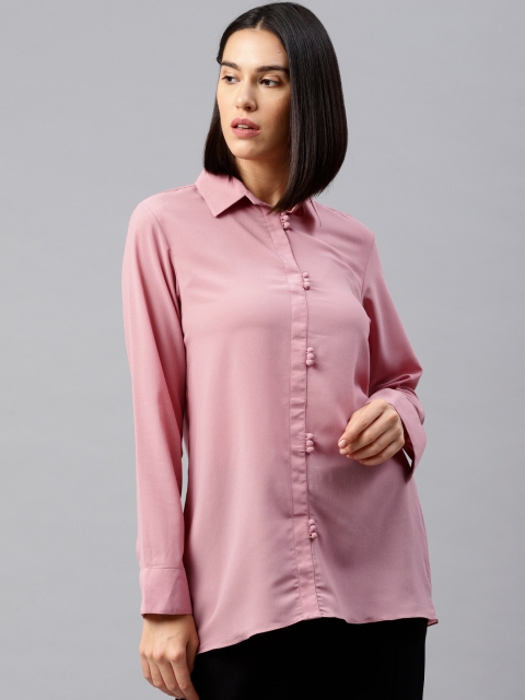 

EMBLAZE Women Mauve Solid Shirt