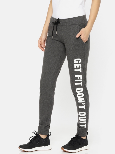 

Slumber Jill Athleisure Women Charcoal Grey Printed Joggers