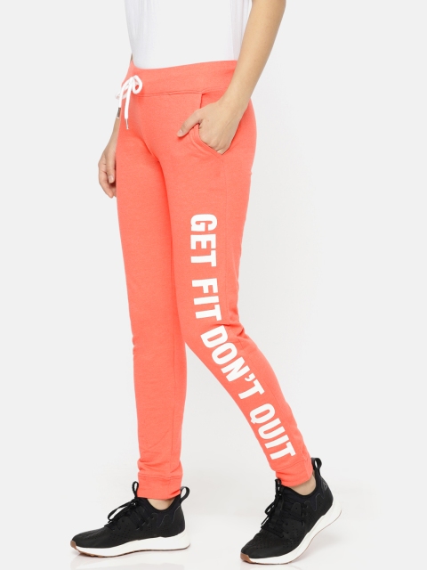 

Slumber Jill Athleisure Women Coral Pink Printed Joggers