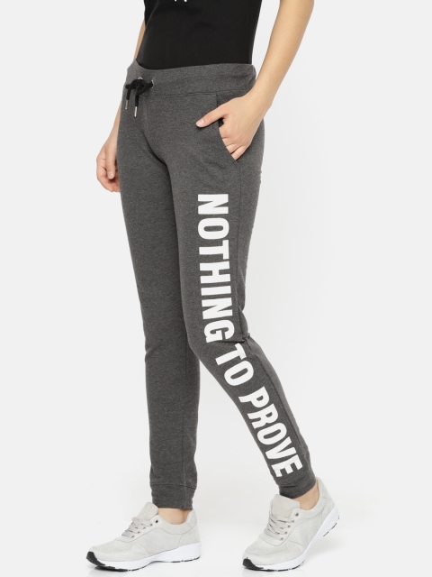 

Slumber Jill Athleisure Women Charcoal Grey Printed Joggers