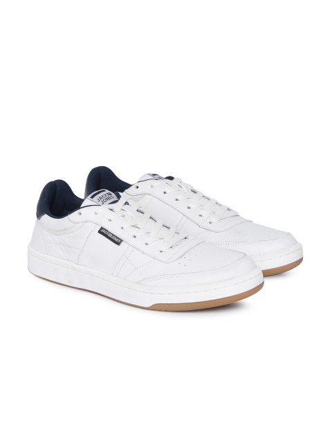 

Jack & Jones Men White Solid JFW RADLEY FUSION IN Leather Sneakers