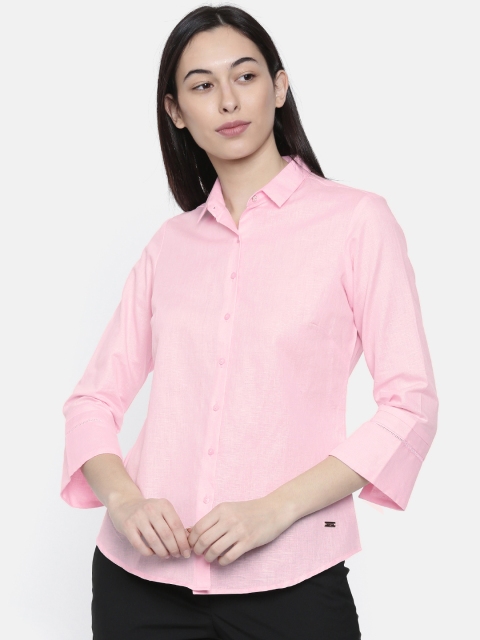 

Park Avenue Woman Women Pink Regular Fit Solid Formal Shirt