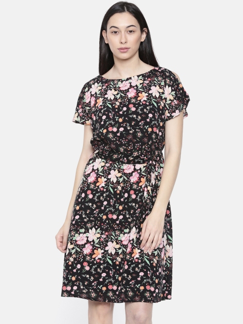 

Park Avenue Woman Women Black Printed A-Line Dress
