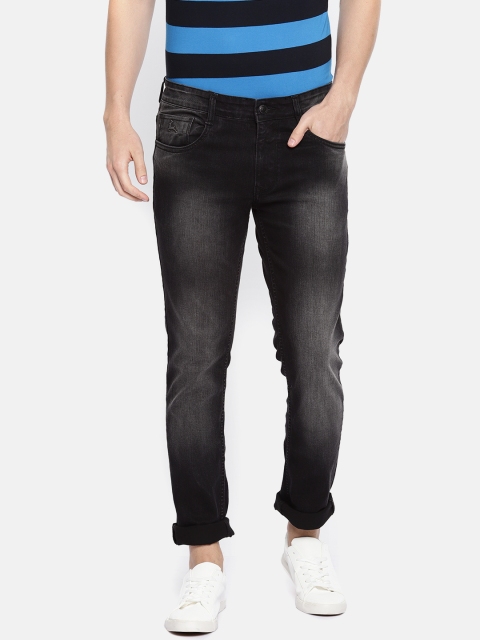 

Parx Men Black Slim Tapered Fit Mid-Rise Clean Look Stretchable Jeans