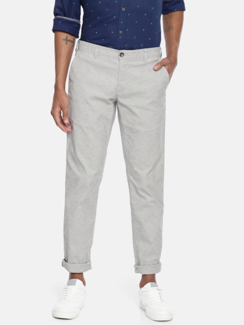 

Parx Men Grey Tapered Fit Solid Regular Trousers