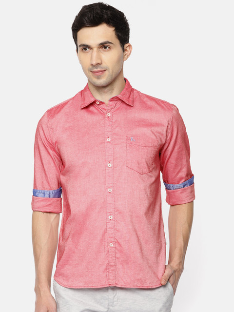 

Parx Men Red Slim Fit Solid Casual Shirt