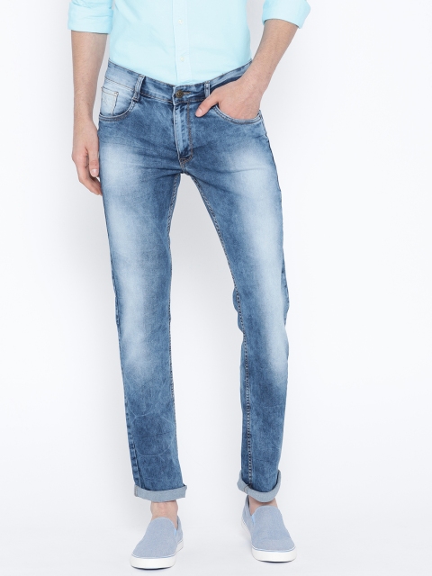 

Parx Men Blue Slim Tapered Fit Low-Rise Clean Look Stretchable Jeans