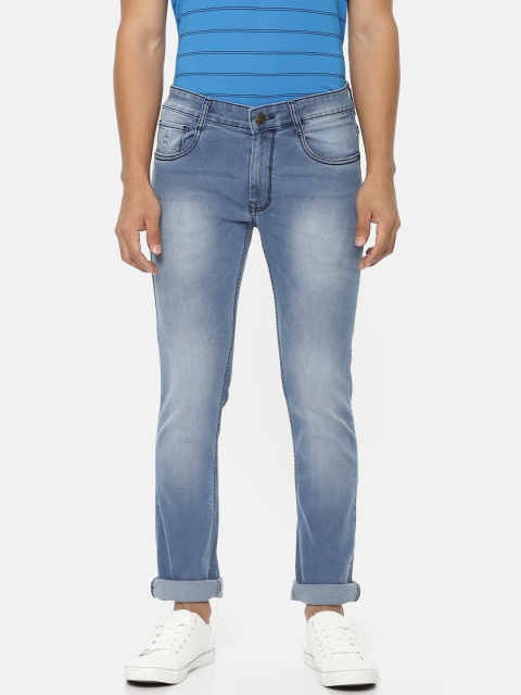 

Parx Men Blue Slim Tapered Fit Mid-Rise Clean Look Stretchable Jeans