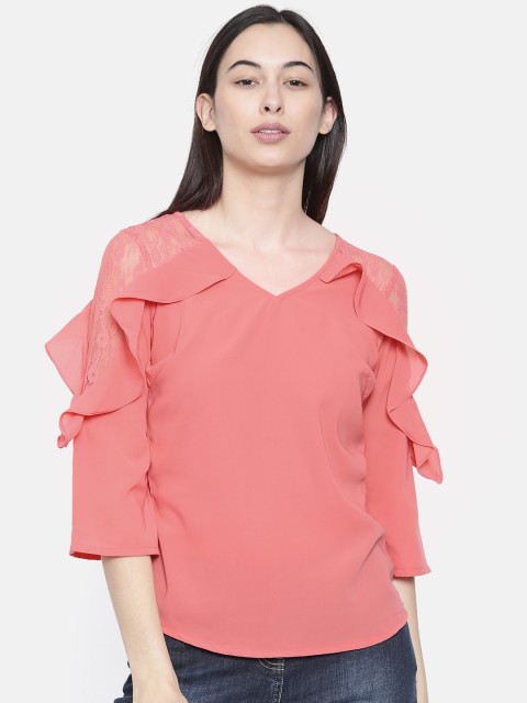 

Park Avenue Woman Coral Pink Solid Top