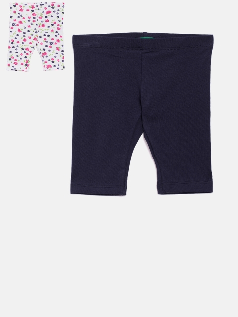 

United Colors of Benetton Girls Pack of 2 Capris, Navy blue