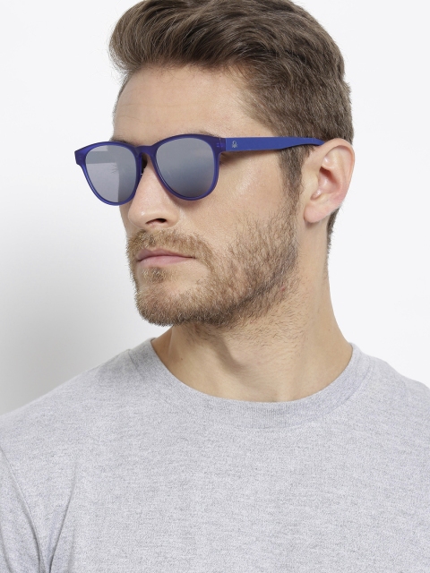 

United Colors of Benetton Unisex Mirrored Oval Sunglasses BE5011MI603, Grey
