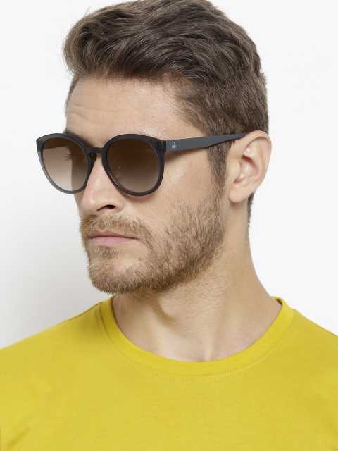 

United Colors of Benetton Unisex Mirrored Oval Sunglasses BE5010MI92, Grey