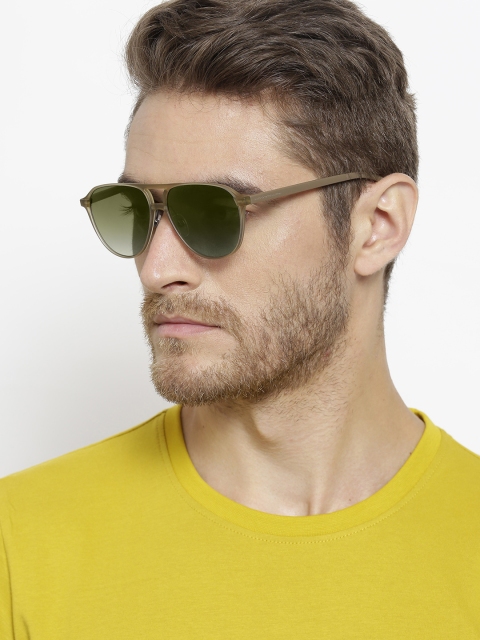 

United Colors of Benetton Unisex Mirrored Oval Sunglasses BE5014MI506, Green