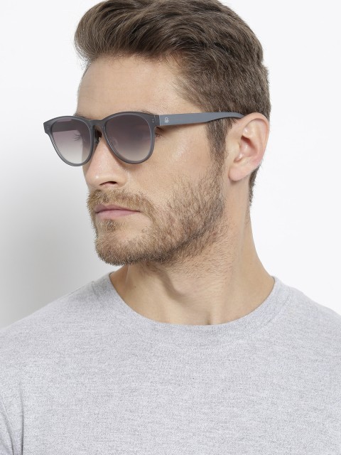 

United Colors of Benetton Unisex Mirrored Oval Sunglasses BE5011MI921, Brown