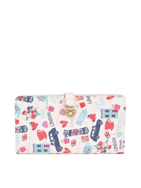 

Accessorize Women Off White Printed Two Fold Wallet