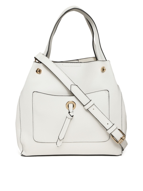 

Accessorize White Solid Handheld Bag