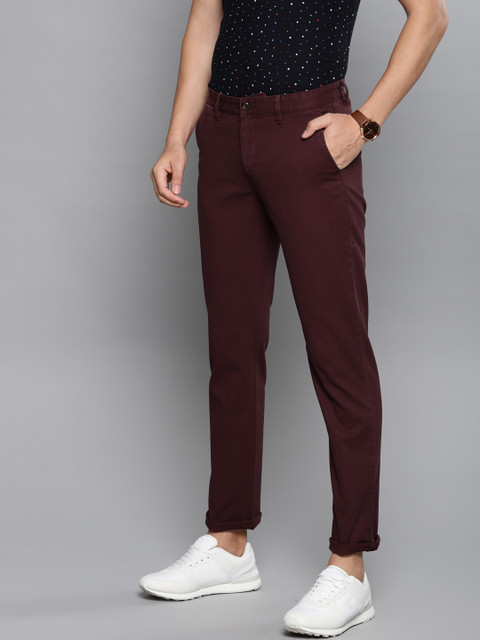 

Louis Philippe Sport Men Maroon Slim Fit Solid Regular Trousers