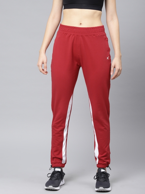 

HRX by Hrithik Roshan Women Red Solid Slim Fit Lifestyle Joggers Trackpants