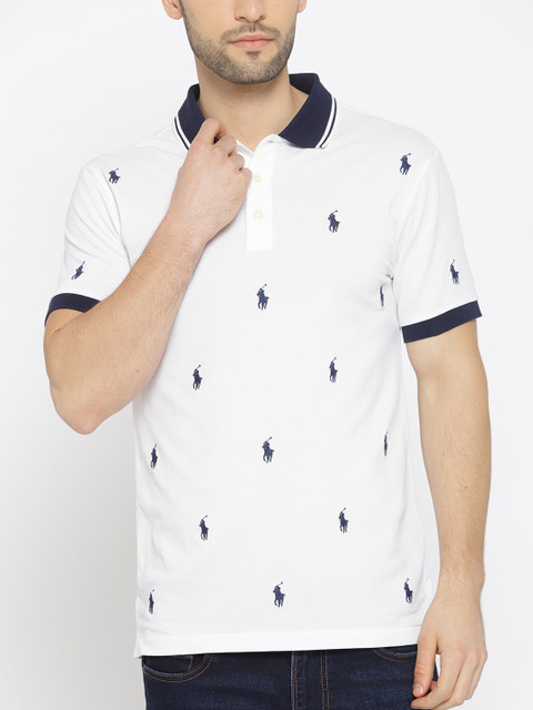 

Polo Ralph Lauren Men White Embroidered Polo Collar T-shirt