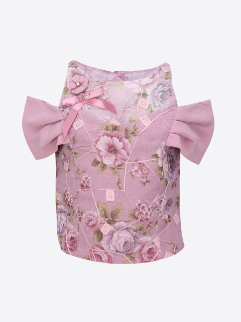 

CUTECUMBER Girls Pink Printed Top
