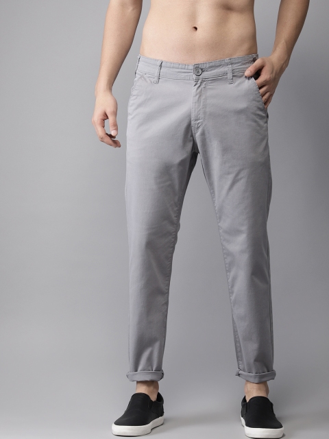 

Moda Rapido Men Grey Regular Fit Solid Chinos