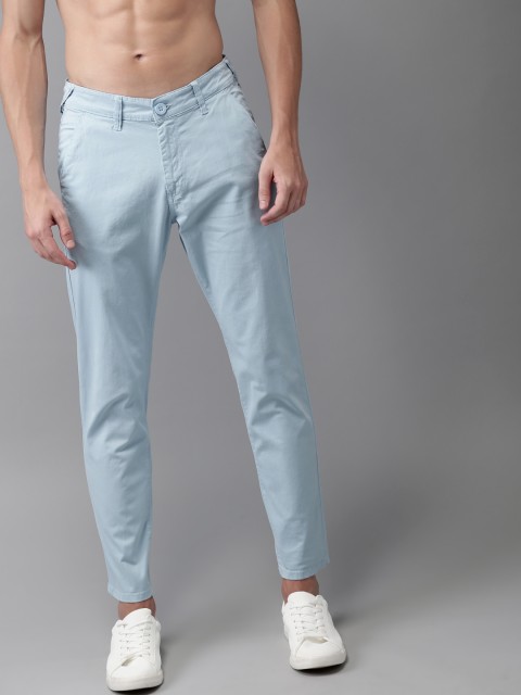 

HERE&NOW Men Blue Slim Fit Solid Chinos