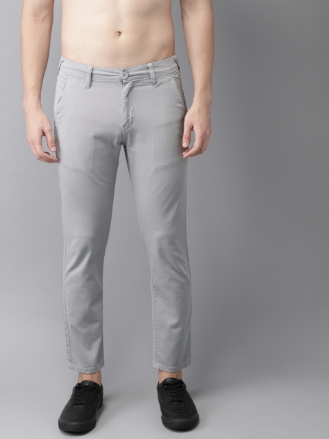 

Moda Rapido Men Grey Slim Fit Solid Chinos