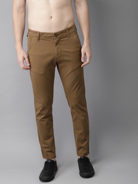 

HERE&NOW Men Brown Slim Fit Solid Chinos