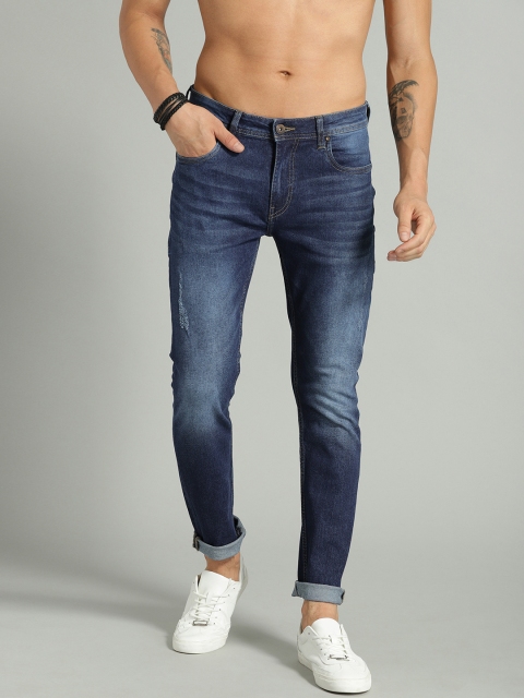 

Roadster Men Blue Skinny Fit Mid-Rise Mildly Distressed Stretchable Jeans