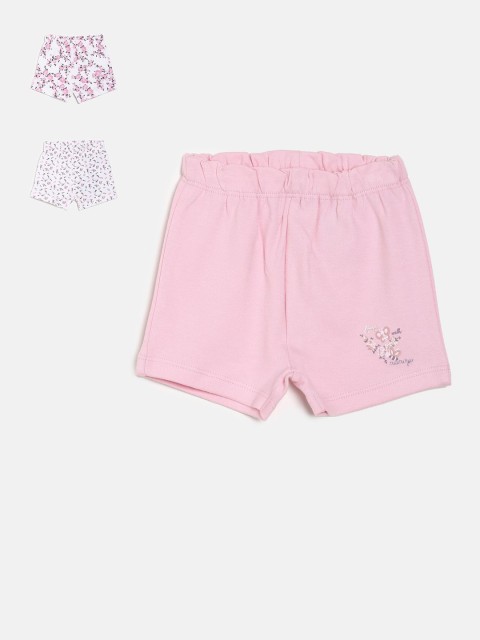

MINI KLUB Girls Pack of 3 Multicoloured Printed Regular Fit Regular Shorts, Multi
