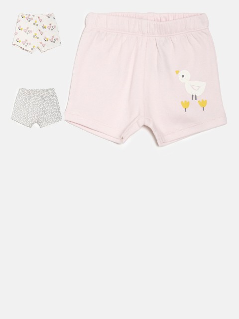 

MINI KLUB Girls Pack of 3 Regular-Fit Shorts, White