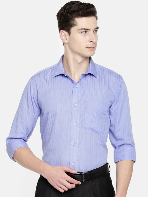 

Van Heusen Men Blue Slim Fit Striped Formal Shirt