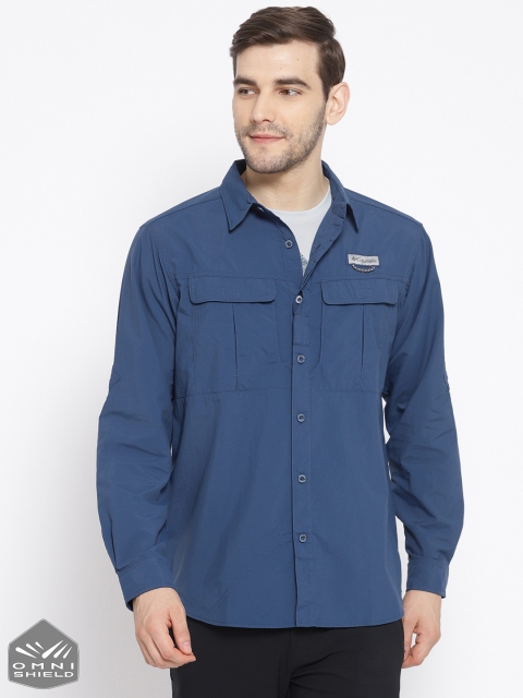 

Columbia Men Navy Cascades Explorer Outdoor Shirt, Navy blue