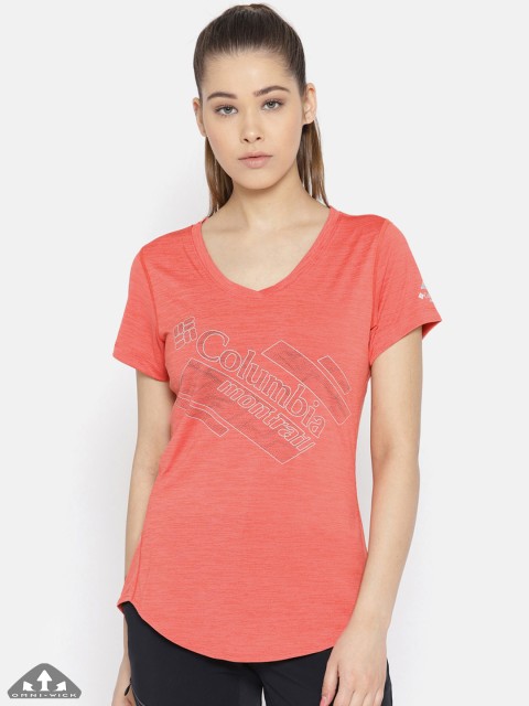 

Columbia Women Coral Pink Printed Trinity Trail 2.0 Graphic T-Shirt