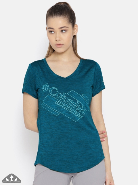 

Columbia Women Teal Blue Printed Trinity Trail 2.0 Graphic T-Shirt
