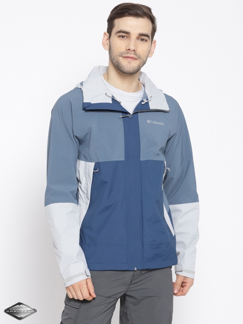 

Columbia Blue & Grey Evolution Valley Waterproof Breathable Rain Jacket