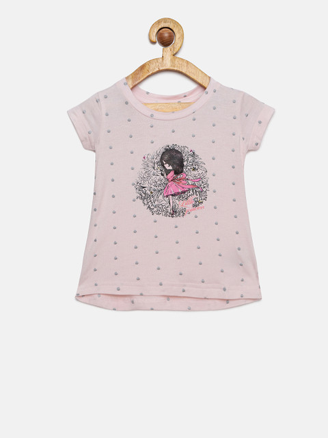 

Palm Tree Girls Pink Printed Top
