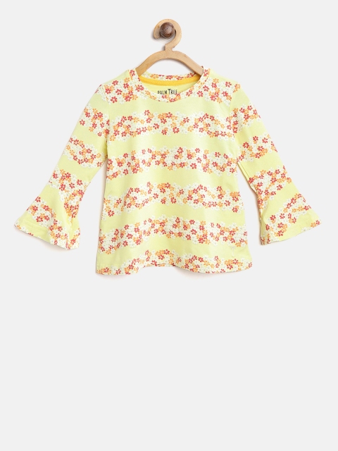 

Palm Tree Girls Yellow & Red Printed Top