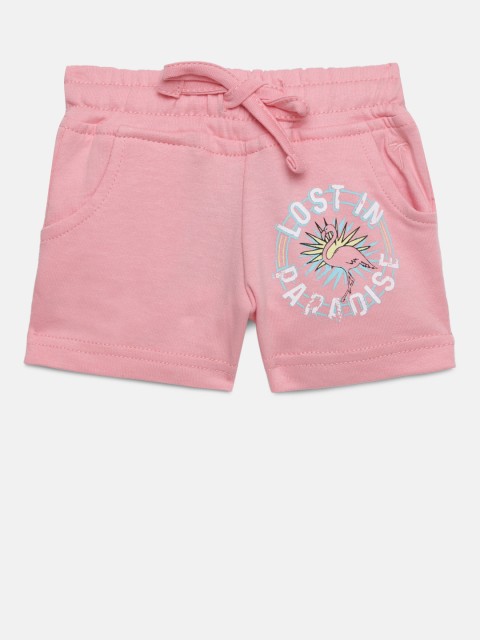 

Palm Tree Girls Pink Printed Regular Fit Shorts