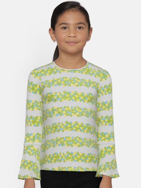 

Palm Tree Girls Off-White Printed Top